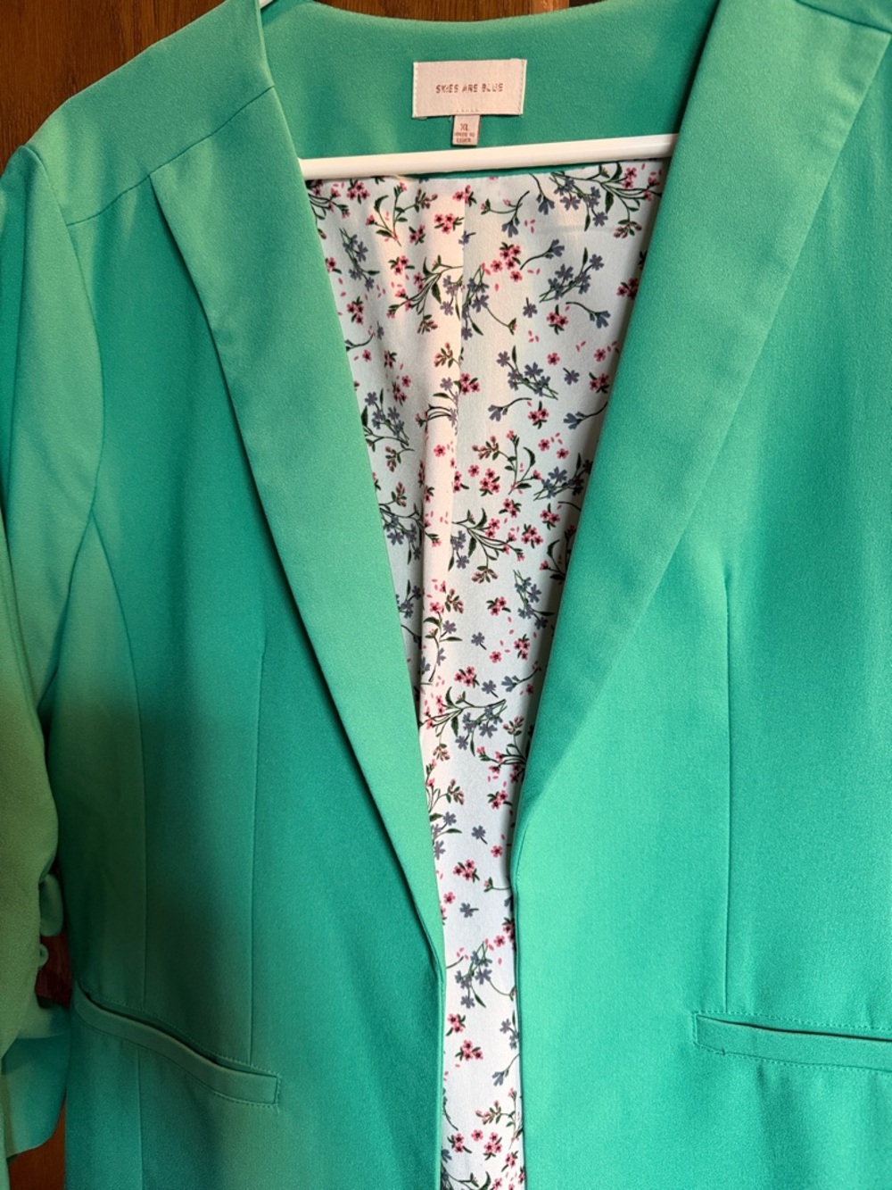 Skies Are Blue Mint Green Tailored Blazer